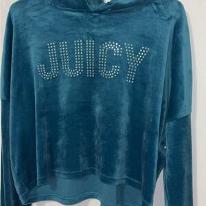 Juicy Couture Blue Velour Hoodie